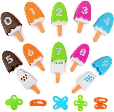 China Smart ABS Number Toy Math Games Ice Cream for Kindergarten Fine Motor Toy Learning Games Gift for Boys and Girls 3 Year Old for sale