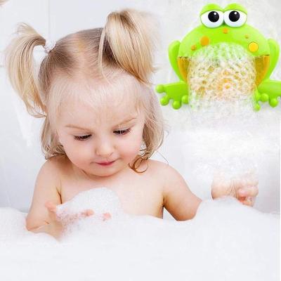 China Material: ABS Bubble Frog Toys with Music Baby Bath Toys Bubble Memory Maker with Nursery Rhyme Tub Bubble Toys for Infant Children for sale