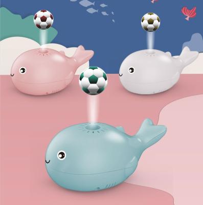 China New Arrival 2 in 1Electric Floating Ball Whale Toys Blowing Fan Toys for Children 378 for sale