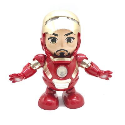 China Toy Iron Battery Operated Dancing Toys with Music and Light Superhero Robot Toys for sale