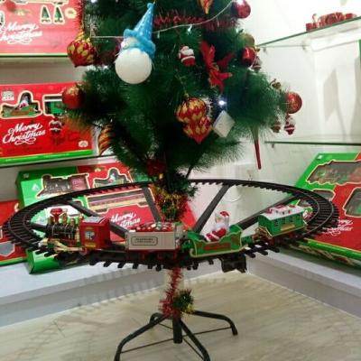 China Toys.DIY Toys.B Educational Electric Christmas Railway Train Can Hang On The Christmas Tree for sale