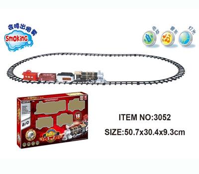 China Educational Toys.DIY Toys.B Battery Operated Classic Track Train With Light Music And Smoke for sale