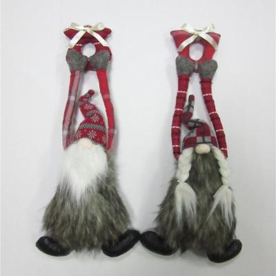 China Fabric+cotton+wool 21inch Christmas Elf Decorations For Door Hanging for sale