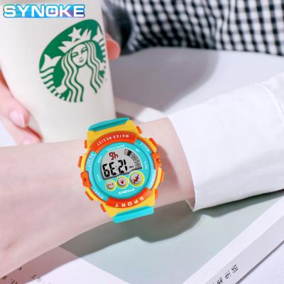 China Eco-friendly Digital Children Kids Solar Potty Watch Explosive Water Resistant Colorful Flash Sports Watch With LED For Boy for sale