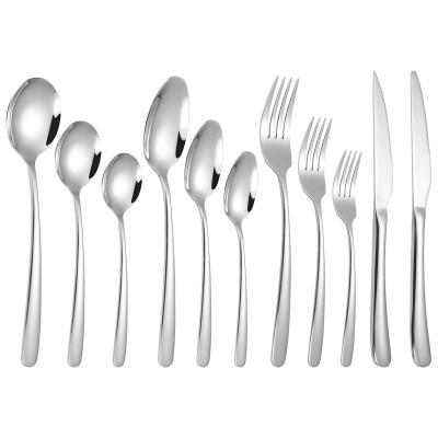 China Stainless Steel Banquet Silver Flatware Silverware Flatware Spoon and Fork Set for sale