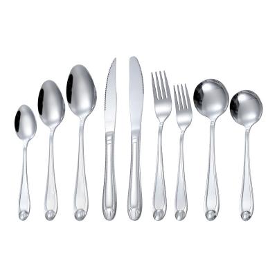 China New Viable Cheap Price Restaurant Dinner Spoon Dessert Teaspoon Round Spoon Steel Silverware Flatware for sale