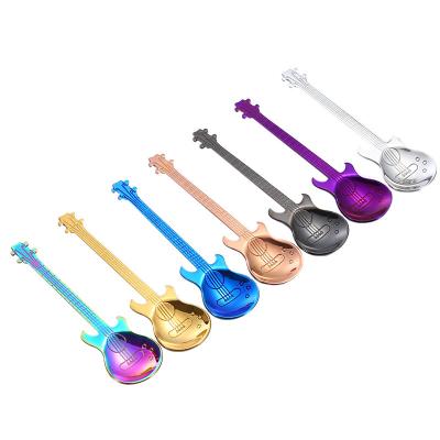 China 4Pcs Viable Set Creative Royal Stainless Steel Spoons For Coffee Gold Plated Mini Coffee Stirring Teaspoon for sale