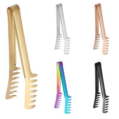 China Color Comb Meal Clip Stored Food Maker Type Serving Tong Stainless Steel Bbq Clip Holds Creative Food Clips for sale