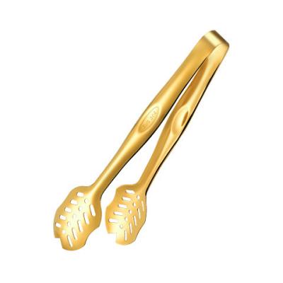 China 304 Stainless Steel Steak Clip Gold Plated Food Stocked Clip Frying Food Serving Clips Grill Clip Clamps for sale