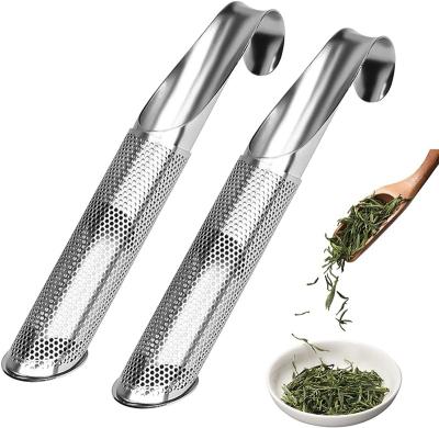 China Viable Factory Wholesale Tea Strainer Pipe Form 304 Stainless Steel Loose Leaf Tea Infuser Stick Filter for sale