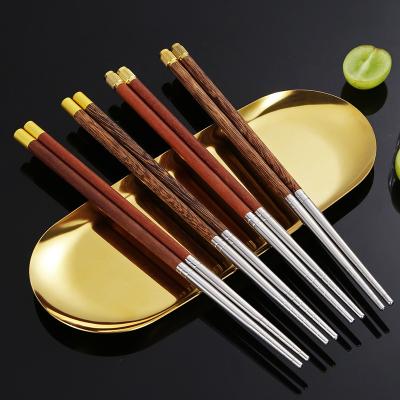 China Factory Wholesale Viable 5 PAIRS 5 Pair Gift Set Personalized Wedding Favors Reusable Wooden Chopsticks for sale