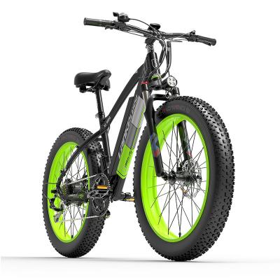 China LANKELEISI XC4000 Aluminum Alloy Experience Adventure 48V 1000W Electric Mountain Bike Ultimate Full Tire Off-Road Wide Suspension for sale