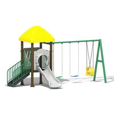 China JMQ-Z9 Children's Plastic Slide Swing Playground Amusement Palace Children's Swing Set Outdoor Playground for sale