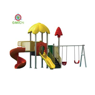 China Plastic Playground Patio Swings Outdoor Playground Playground Set For Kids Playground Slide Outdoor Kids Plastic Game JMQ-18159A for sale