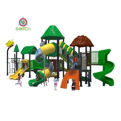 China plastic children 3-15years outdoor playground slide kiddie slide kids amusement games for school JMQ-18148B for sale