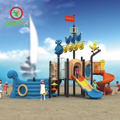 China Galvanized Pipe And Plastic Trade Saving Used Playground Slides Plastic Slide Kids Playground for sale