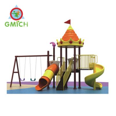 China Galvanized Steel And Plastic Kids Slide Outdoor Plastic Children's Playground Amusement Park Equipment for sale