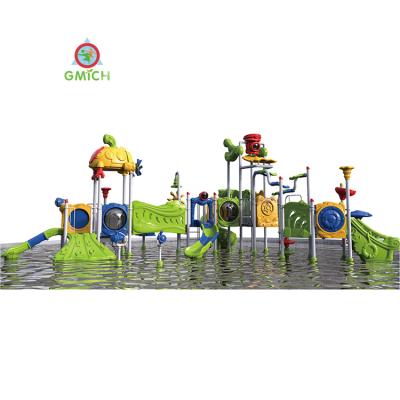 China LLDPE Plastic Water Playground Large Outdoor Water Slide For Sale Kids Water Splash Toys Game JMQ-1801A for sale