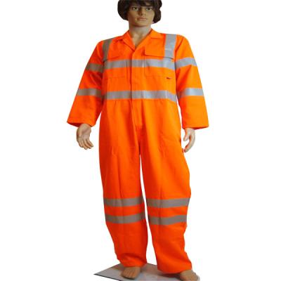 China Orange Company Fire Fighting Safety Coverall With 3M Reflective Tapes for sale