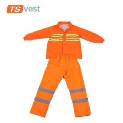 China Company High Visibility Pavement Working Wear Safety Coverall Reflective Clothing en venta