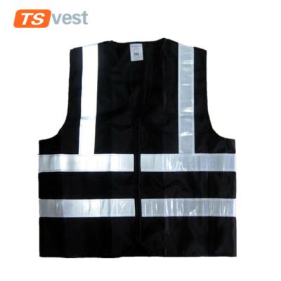 China Breathable Promotional Customized Black Safety Vest For Warehouse Worker for sale