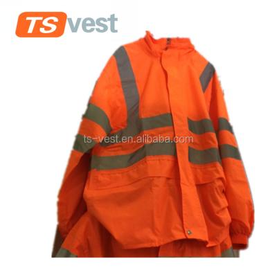 China Orange Water Proof Rain Coat With Pants Te koop