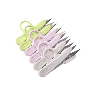 China Sharp and durable JINZEN TC-800 TAIWAN QUALITY U-shaped Yarn cutting scissors Yarn Scissors Plastic hand clippers Thread Cutter for sale