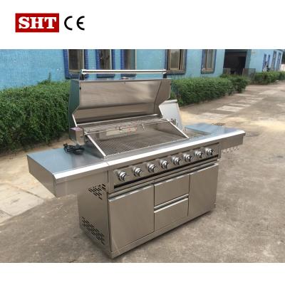 China Stainless Steel Commercial Barbecue Grill Pit Adjustable Height High Quality Best Prices for sale