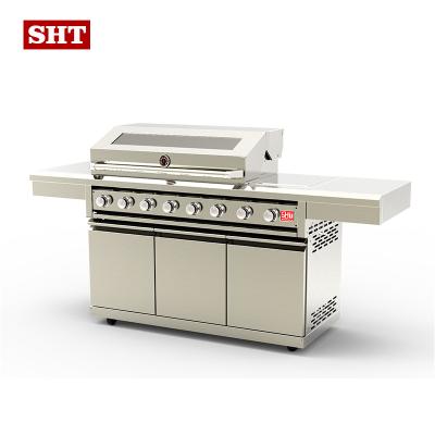 China Professional Outdoor Manufacture Stainless Steel Kitchen Gas BBQ Grill Machine New Height Adjustable Design for sale