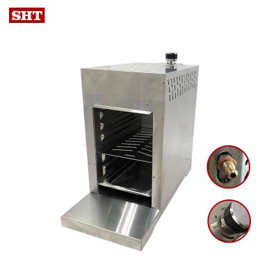 China Movable Barbecue Steak Grill Stainless Steel Gas Beef Oven Small Size Adjustable Portable Table Top For Outdoor Camping for sale