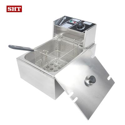 China Home Use High Efficiency.Clean.Health Small Electric Potato 6L Fryer with 1 Tank and 1 Basket for sale