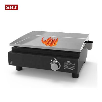 China Best table top BBQ kitchen electric gas teppanyaki grill japanese smokeless home commercial stainless steel dish for sale