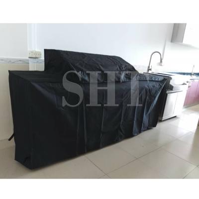 China High Quality Dustproof Durable Black Waterproof BBQ Cover BBQ Grill Cover for sale