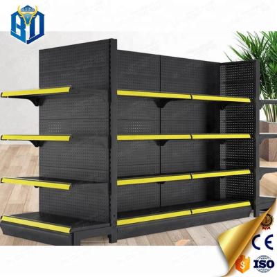 China Liquor Department Metal Retail Store Double Sided Commercial Shelving for sale