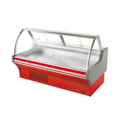 China Double sided fresh meat display refrigerator/freezer counter for supermarket butcher shop for sale