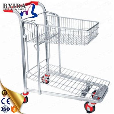 China Durable High Quality Warehouse Trolley With Overall Wheels for sale