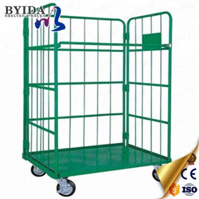 China Stackable high quality heavy duty wire shopping ali logistics cart for sale