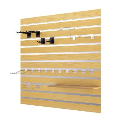 China Eco - Friendly Slat Wall Fence Panel Slotted MDF Board for sale