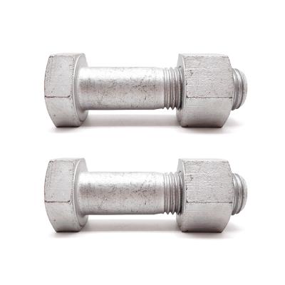 China High Quality Electric Power Fastener Carbon Steel Galvanized Metric Heavy Duty Hex Hex Head Bolt And Nut for sale