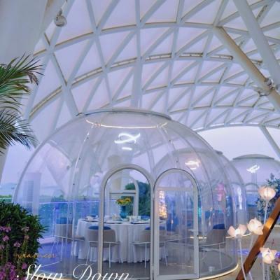 China Outdoor Camping Bubble PC Class B1 UV Block Transparent House 2.5~6M Geo Dome Igloo for sale