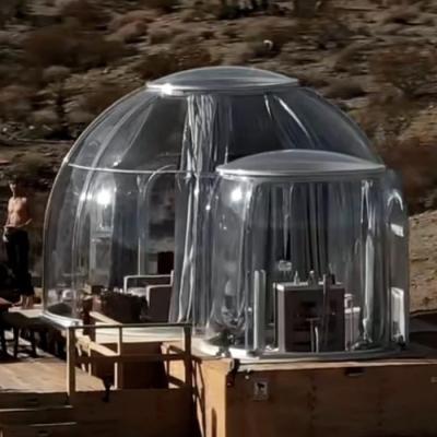 China 2022 Diameter-8m New Arrival PC Prefab 360 PC Clear View Roof Tent Customized Igloo Dome House 2022 Diameter-8m For Hotel Geodesic Tent For Cafe for sale