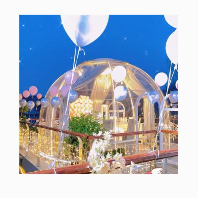 China Class B1 PVC Fireproof Clear Outdoor Waterproof Large Space Tent Inflatable Bubble Glamping for sale