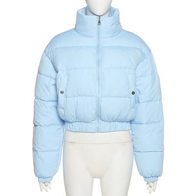 China 2021 Winter Reversible Short Coats Down Cropped Stripper Bubble Coat Women Winter Clothes Ladies Parka Bubble Jacket Stripper Women's Coats for sale