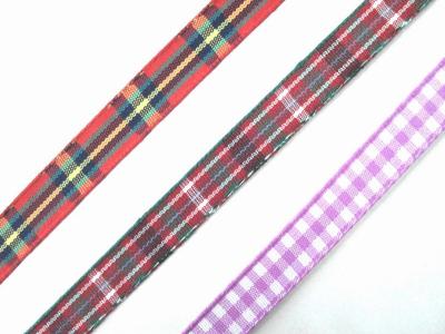 China Double Face Tartan Polyester Tartan Ribbon Scottish Plaid Strap Scottish Plaid Strap for sale