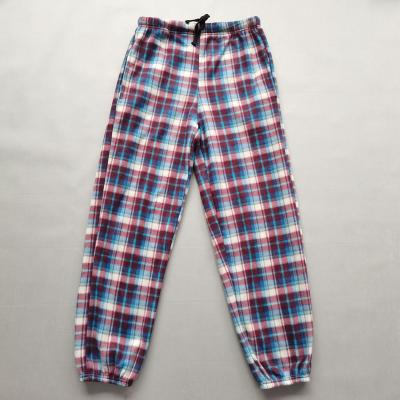 China Custom Hot Sale Thermal Mens Plaid Printed Pajamas Shear Pajama Pants for sale