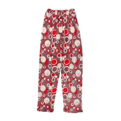 China Thermal Heavyweight Thicker Printed Flannel Shearing Coral Fleece Pajamas For Homewear for sale