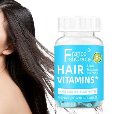 China Custom Sugar Vitamin Biotin Blue Beauty Hair Growth Vegan Collagen Supplements Promotion Development Vegan Candy Gummy Candy for sale