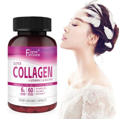 China Adult Supplement Biotin Vitamin C Collagen Hyaluronic Acid Hydrolyzed Peptides OEM/ODM 360 Tablets for sale