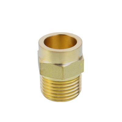 China Copper Brass Male Connector Premium Fittings Hexagon NPT Pipe Fit Pipe Joint for sale