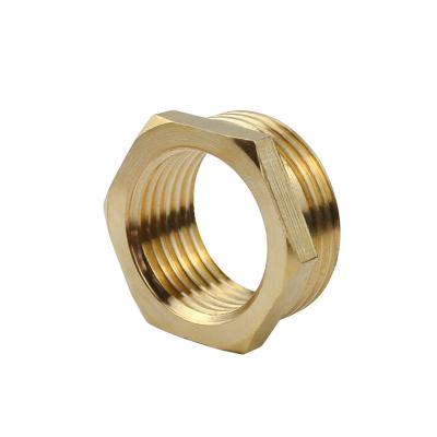 China Custom Reducing Brass Union Tube Connector Fittings Hexagon Copper Brass Sliding Pipe Fittings BSPP BSPT for sale